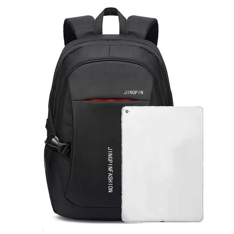 Stylish Mens Backpack - Large Capacity Perfect for High School/College Versatile Travel Laptop Bag with Diverse Zipper StylesW251114