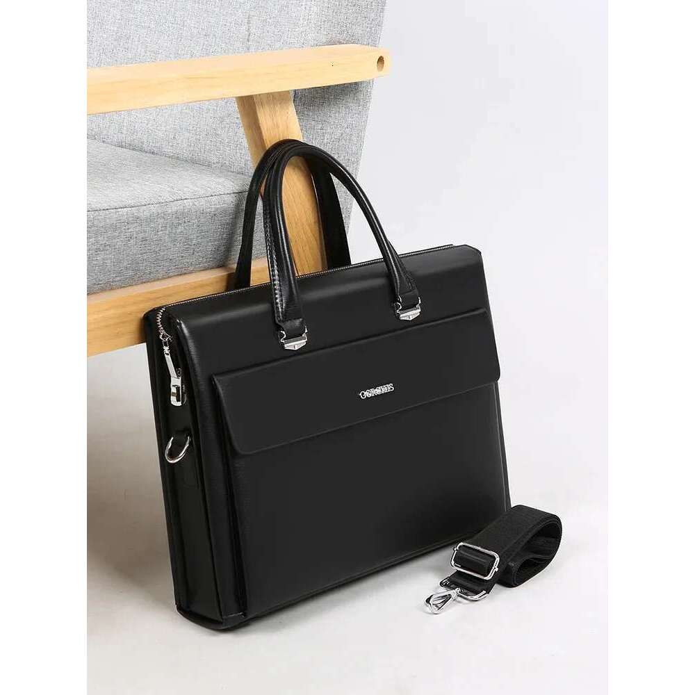Executive Briefcases For Men PU Leather Designer Password Lock Business Office 15.6 Inch Laptop Handbag Messenger Bag WT146