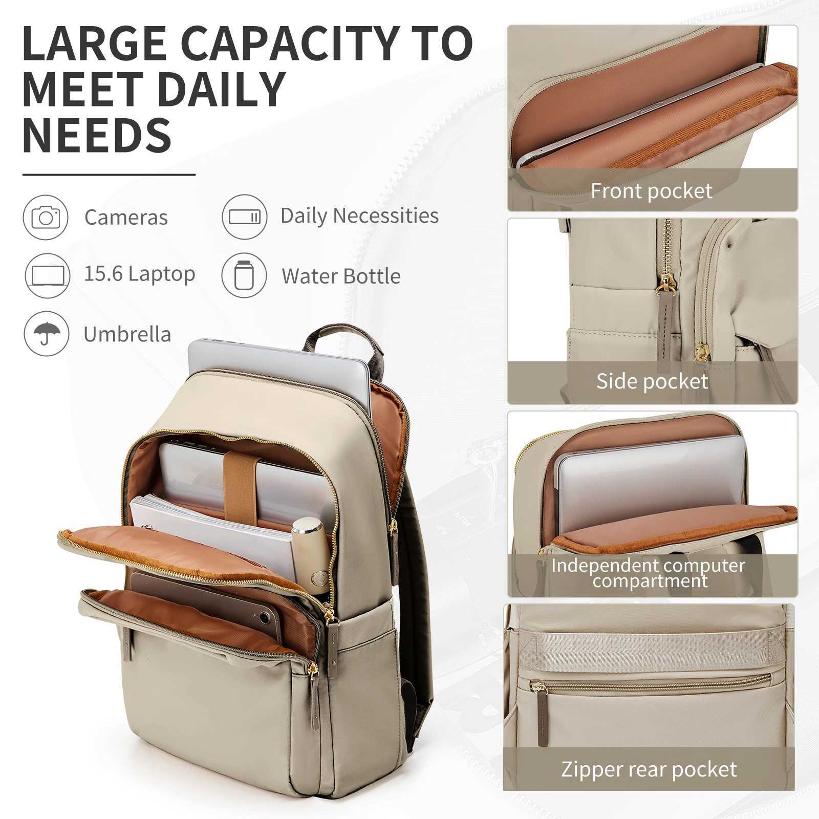 New Simple Large Capacity Backpack Women Travel Business Teacher Backpack Laptop Shoulder Bag Girl School Student Backpack PurseW251114