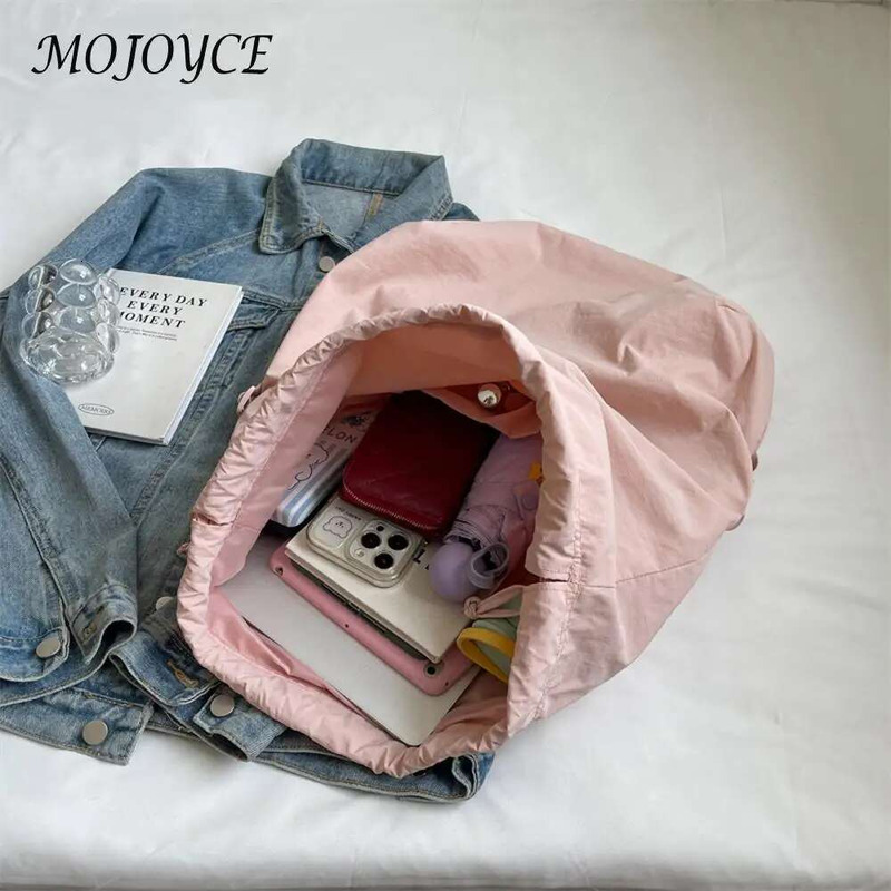 Women Shoulder Large Capacity Simple Crossbody Adjustable Strap Drawstring Sg Female Travel Bag