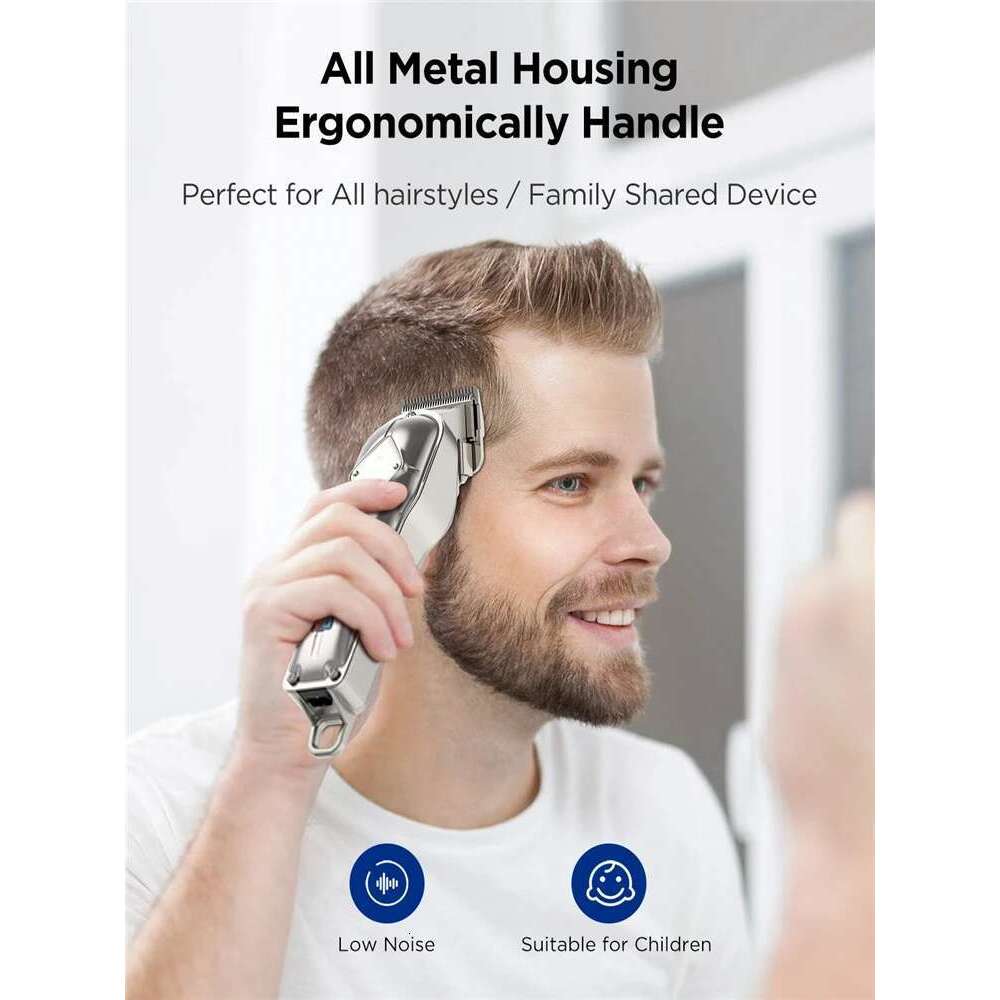 Limural Clippers For Men Professional Hair Beard Barbers Cordless Close Cutting T-Blade Trimmer Kit