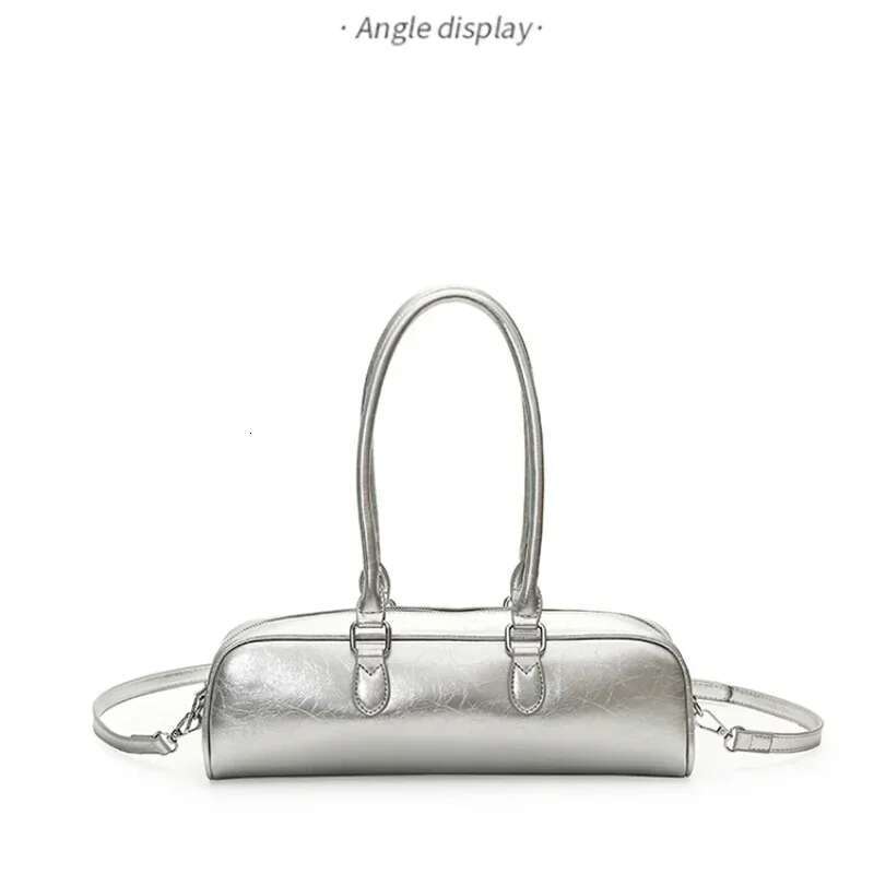 Designer Bag Solid Color PU High Quality Shoulder Zipper Trendy Fashionable Baguette Women's Handbag Soft Versatile Simple Crossbody Bag