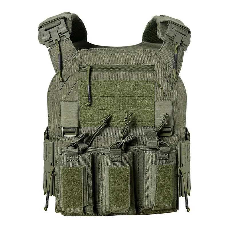 Wear-resistant quick-release laser-cut MOLLE system outdoor hunting training tactical vest made of nylon material XJ251114