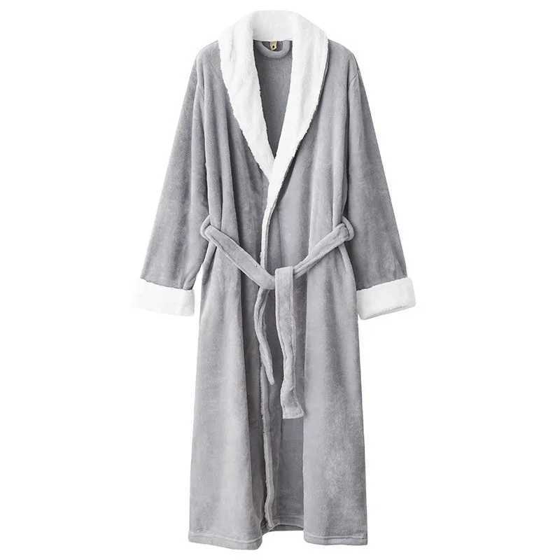 Female Autumn and Winter Warm Long Coral Velvet Thick Couple Bath Bathrobes Men Women Pajamas Shower Robe Bath Towels For Adults C251115