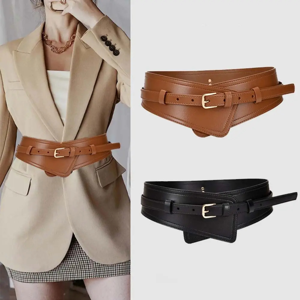 Girls Slimming Sweater Overcoat Belts For Women PU Leather Apparel Accessories Waistband Wide Belts Cummerbunds Waist Belt 251114 - view 3