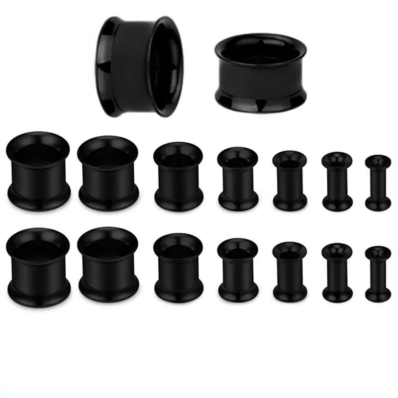 16/18PCS Stainless Steel Ear Stretching Kit Tragus Piercing Screw Fit Gauge 14G-00G Punk Starter Gauge Plug Ear Tunnels for Ears 250408