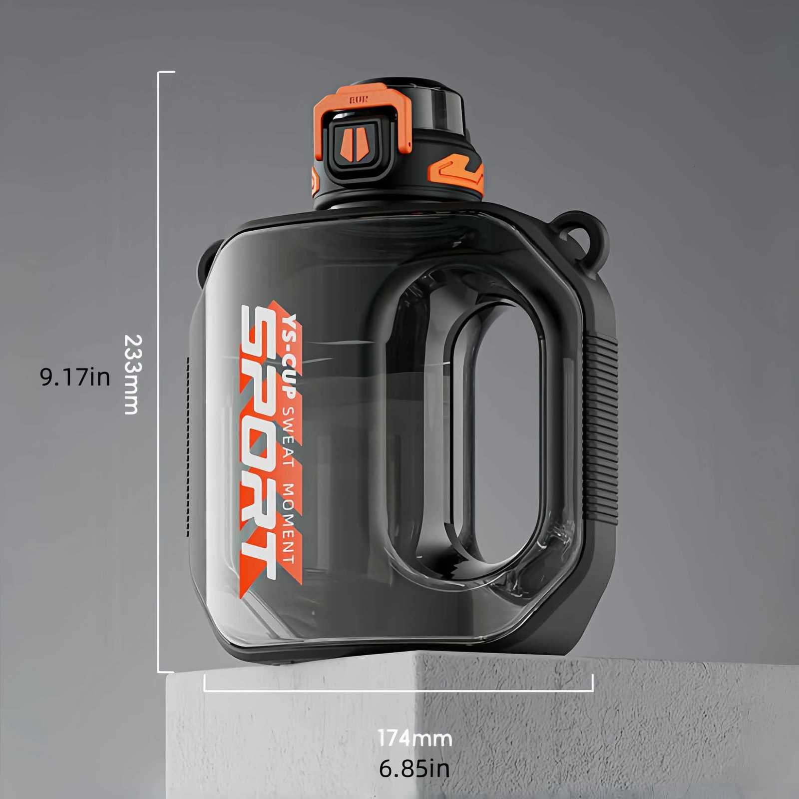 1600ML Large Capacity Sports Water Bottle Food Grade Plastic Water Cup With Straw Portable Gym Water Bottle BPA Free Water CupW251114