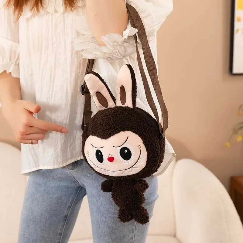 30cm Labubu Shoulder Cartoon Cute Doll Backpack Toy Play Crossbody Bag Monster Outdoor Travel Bag Christmas Gift X250415