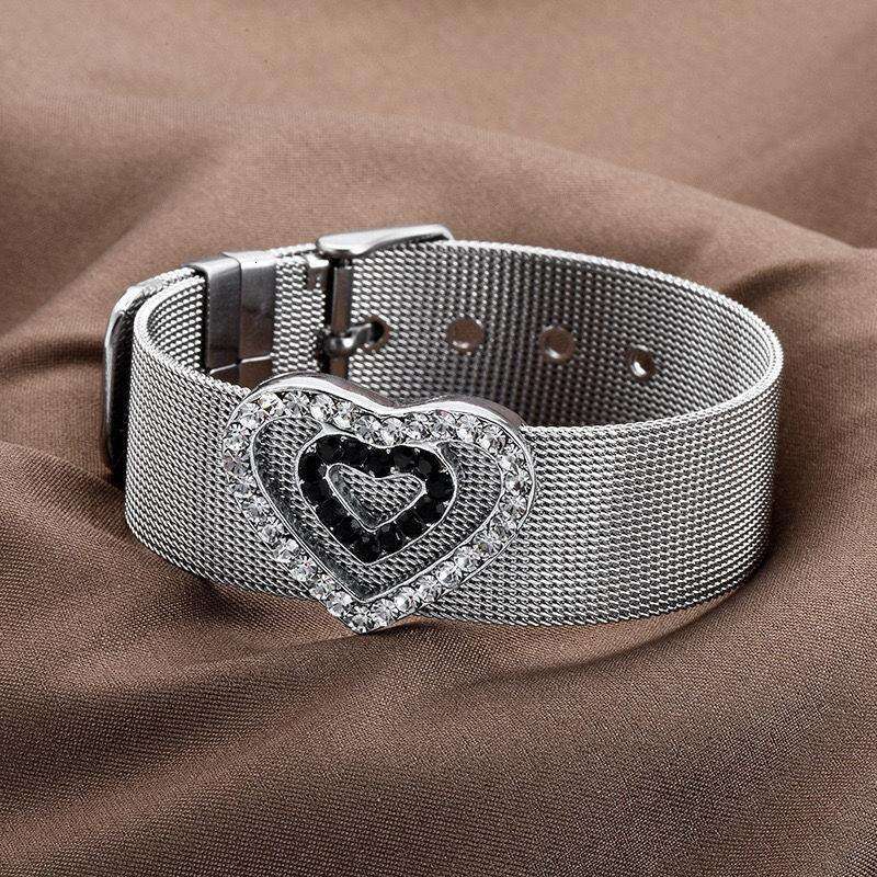 Niche Design Sweet Cool Hot Girl Love Water Dia Strap Sier Future Adjustable Bracelet