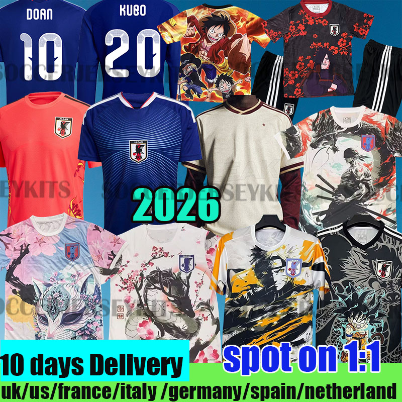 japan 2026 World Cup Soccer Jerseys Cartoon tsubasa maglia giappone jersey camiseta japon football shirts ATOM MINAMINO DOAN KUBO TOMIYASU ENDO NAKATA maillot 2026