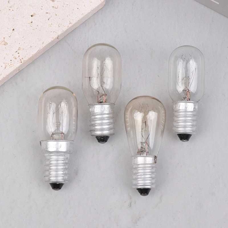 5 Pcs E14 Salt Lamp Globe Bulb 10/15/20/25W 220V-230V Incandescent Bulbs Refrigerator Oven Light Bulbs Replacement Bulbs C251115