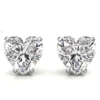 925 Sterling Silver Heart Moissanite Earrings Women 14k Gold Vvs Moissanite Earrings