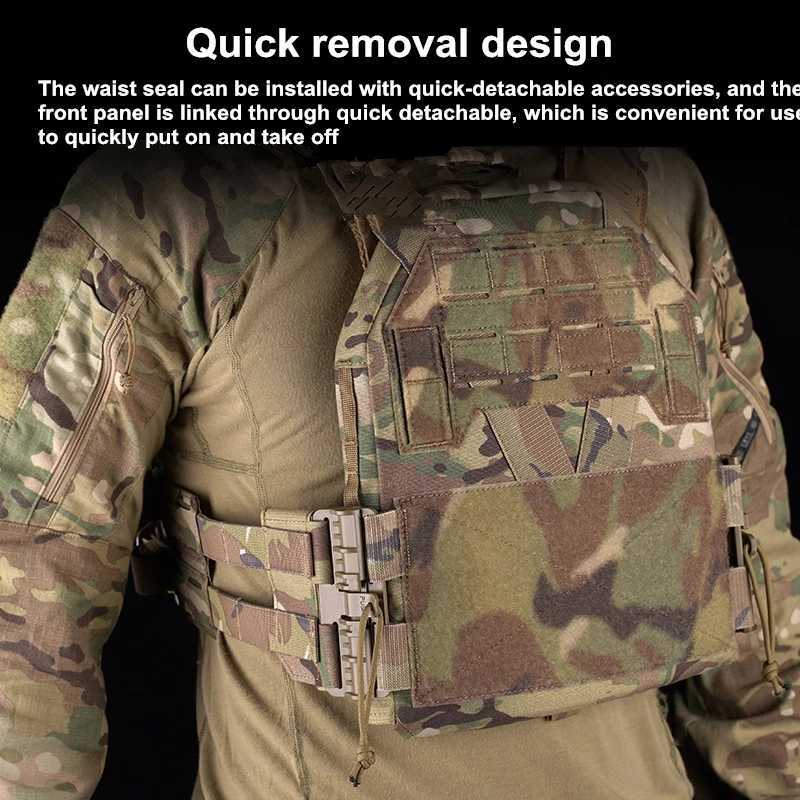 500d Nylon MOLLE Quick Release Hunting Vest Plate Carrier Comfort Lightweight Utility Agilit Army Airsoft Hunting Gear XJ251114