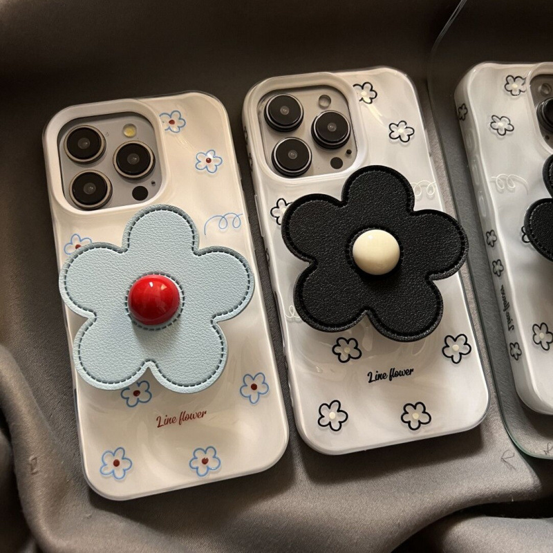 Cute Flower Phone Case Suitable for iPhone 16 Pro Max Ins Style Protective Case iPhone 15 Pro