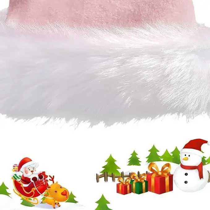 Chrismas Hat Adults Santa Hat for Men and Women Pink Green Blue Red Purple Black White Y251115