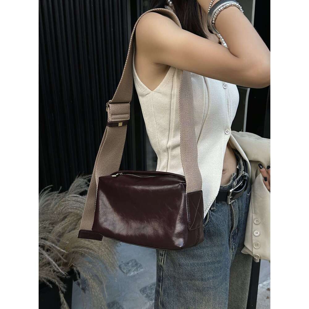 Mm Women's Bags Bag Crossbody Summer Genuine Women's Niche Design Pillow Large Capacity Cowhide Soft Leather Box Bag