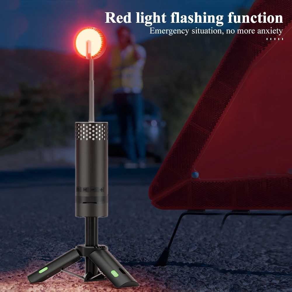 Portable Camping Light Rechargeable Folding Telescopic Flashlight 10000mAh Magnet Tripod Base Tent Light Hiking Fishing Camping M251115
