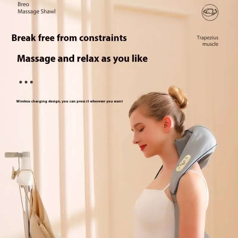 Dredge Hot Compress Electrical Neck Shoulder Body Massager Heated Kneading back Massage hine Relieve