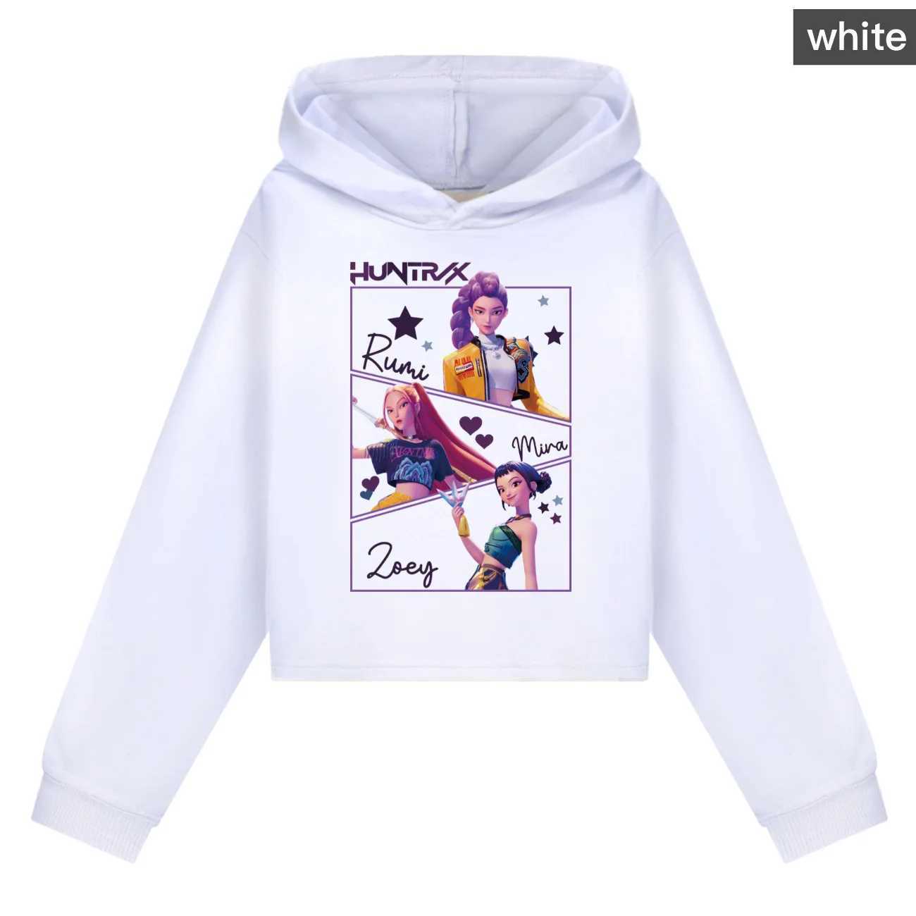 KPop Demon Hunters Huntrix Kids Hoodie Baby Girls Teen Cartoon Fashion Sweatshirt Casual Autumn Coats for YouthW251115