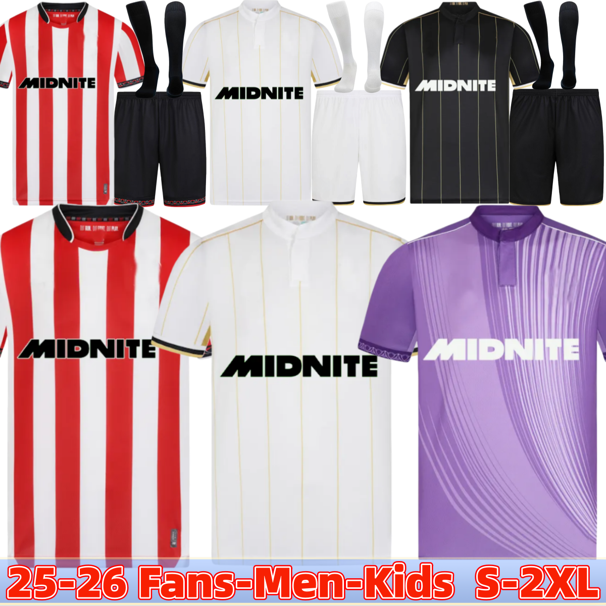 25 26 sheffield uniteds soccer jerseys men kids kit uniforms sheffield football shirts 2025 2026 sheffield football jerseys sheffield unitedfootball kit 3XL 4XL