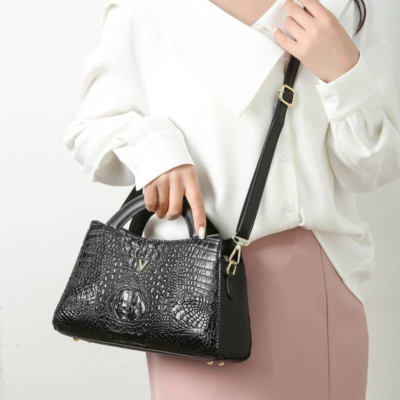 Retro Style Crocodile Pattern Women's Bag Crossbody Shoulder Handbag Daily Matching Holiday Gift