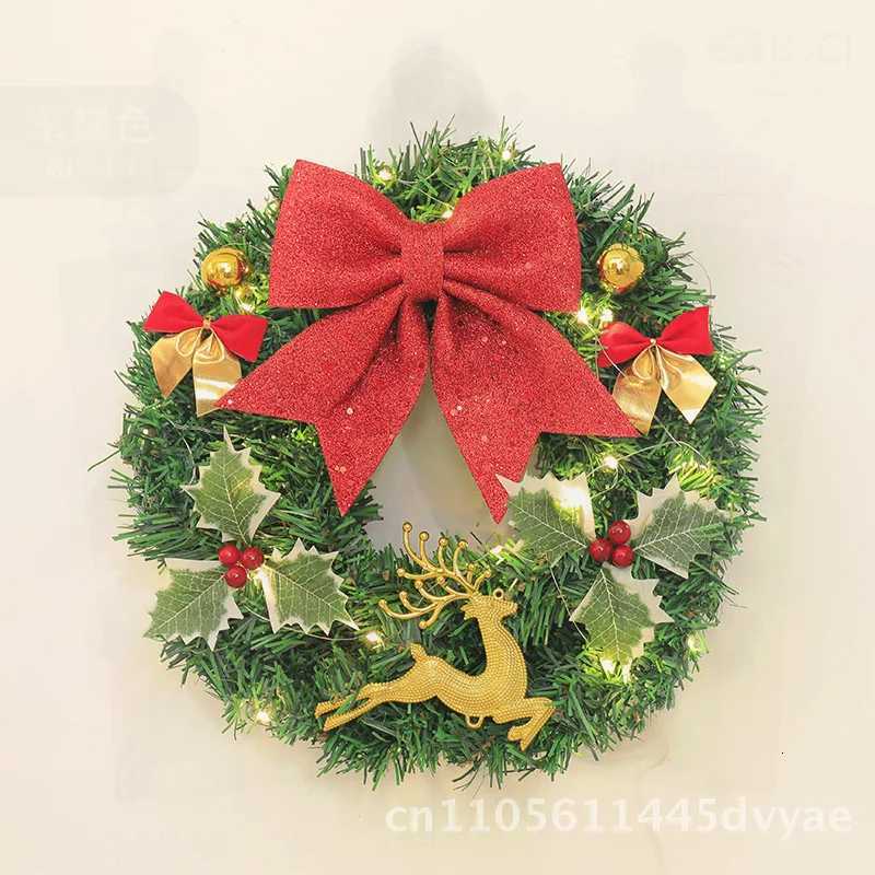 Christmas Wreath Rattan 30/40/50/60cm Decorative Door Hanging Scene Decoration American Country Style Plastic MaterialM251115