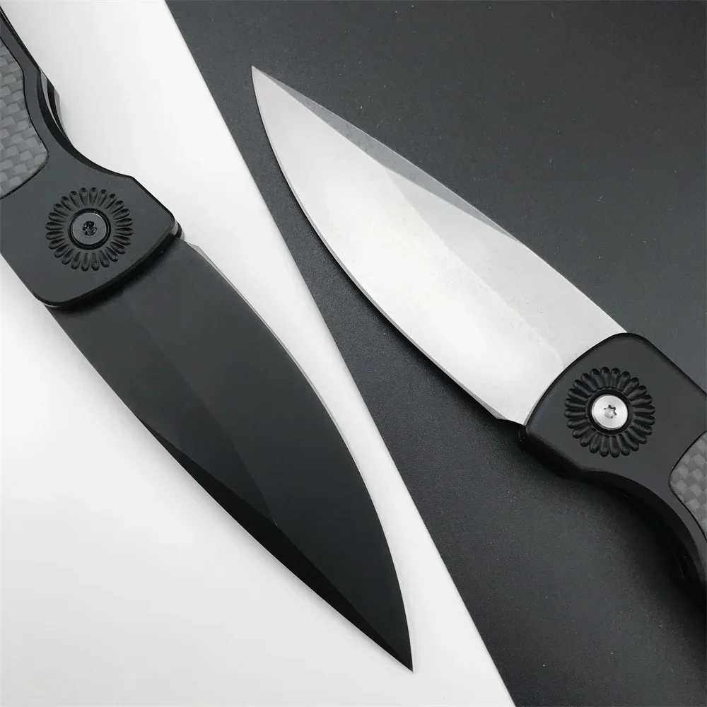 Whiskers PR4-241 auxiliary folding knife 154CM stone washed stainless steel compact EDC for outdoor hunting tactical survival toolsXJ250415