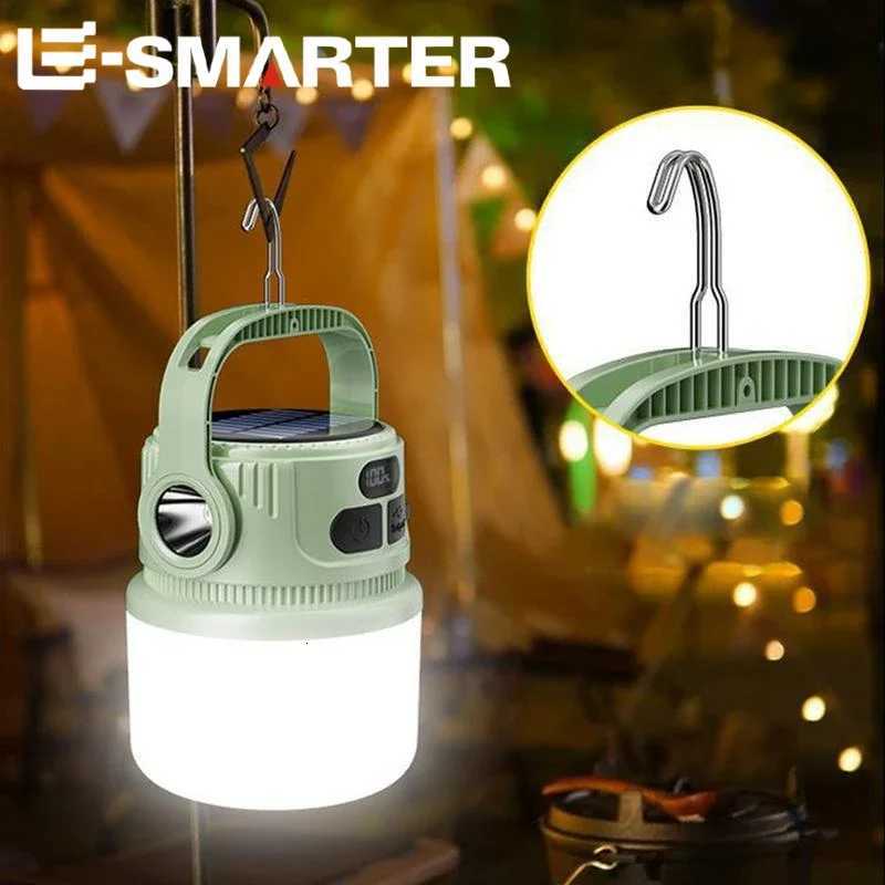 Portable LED Camping Flashlight Rechargeable LED Camping Solar Rechargeable Lantern Waterproof Outdoor Supplies Lightweight Tent M251115