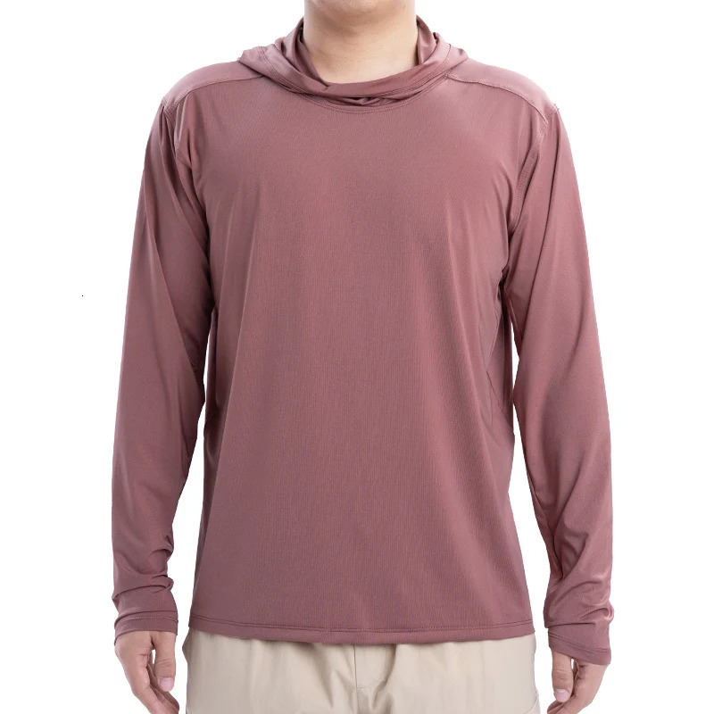 Long Sleeve Shirt Guard Shirt Athletic Hoodie Hiking Shirts Elasticity Men Clothing Workout Tee Quick Dry Shirts Breathable 250414