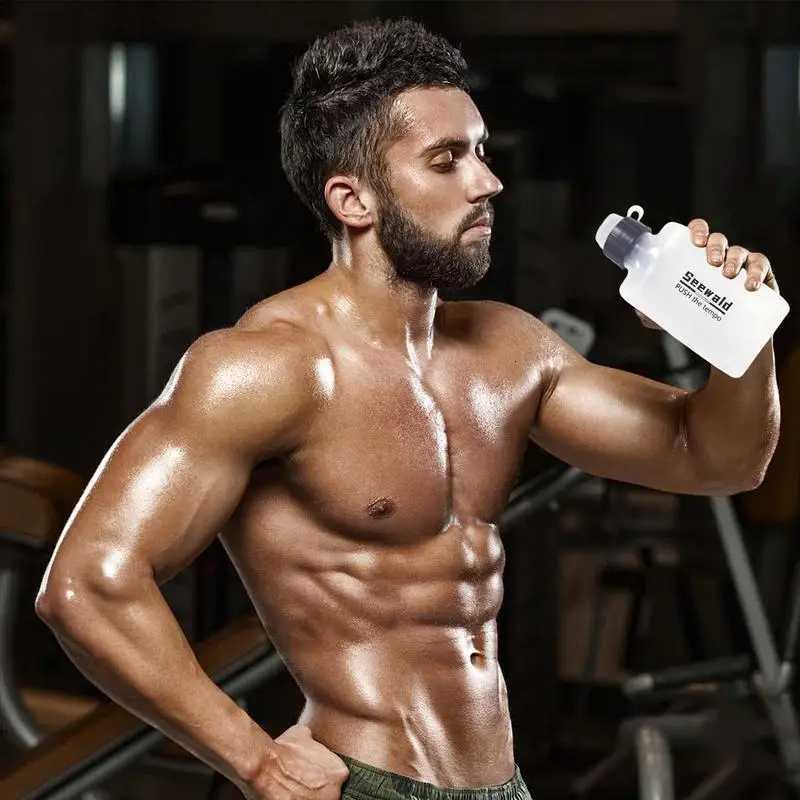 Squeeze Water Bottle Portable Clear Flat Water Bottles For Men 200ml Squeeze Bottles Outdoor Gear For Yoga Running BasketballW251114