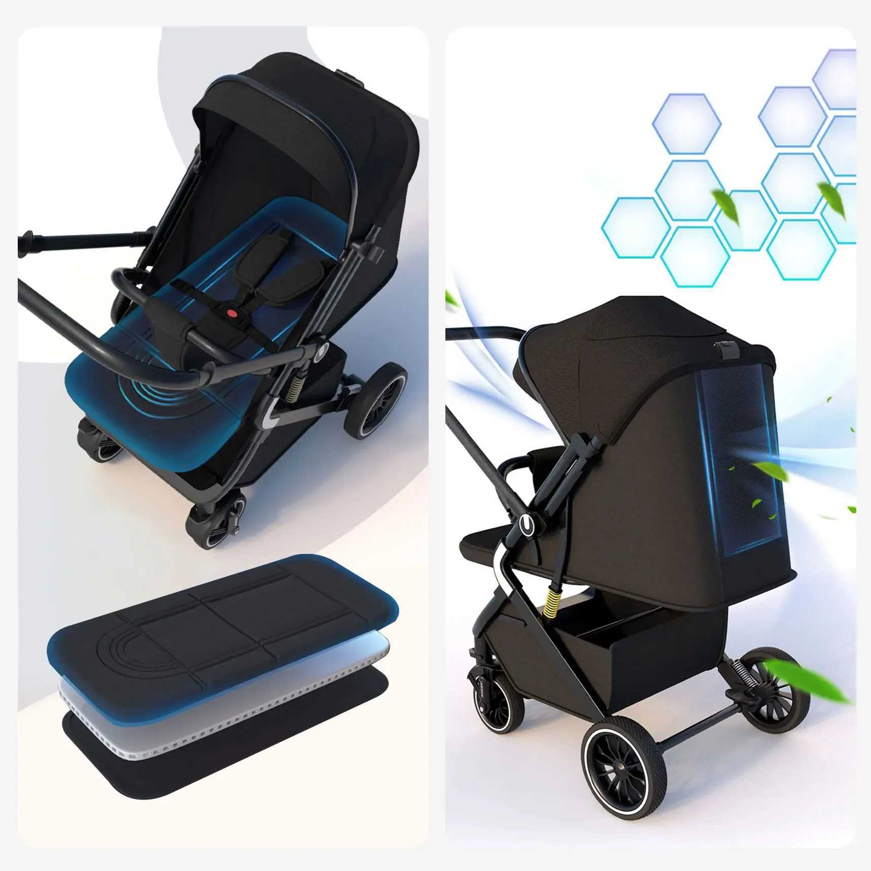 Exploring the lightweight and foldable baby stroller alongside the overloaded baby stroller with large sleep shadows X250415