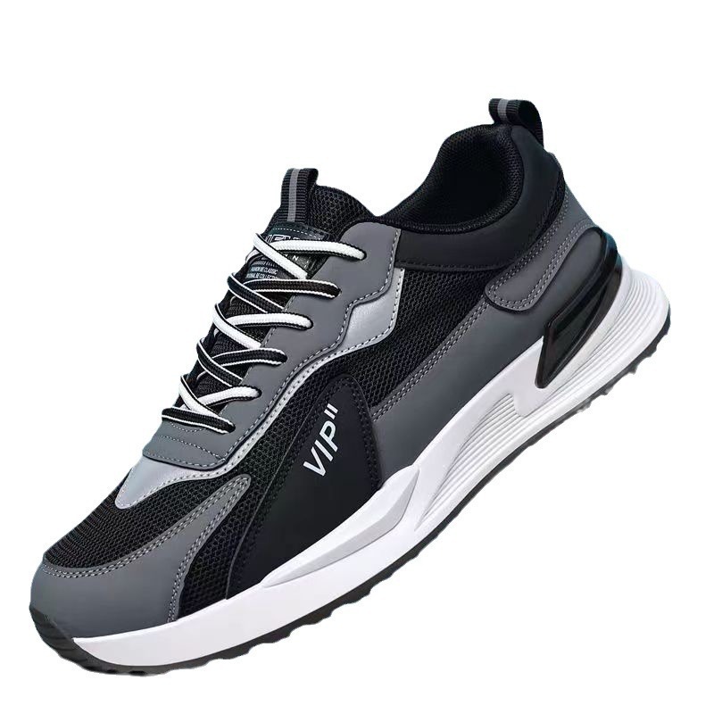 Free shipping sports shoes men's casual shoes breathable lightweight mesh running shoes simple fashion comfortable