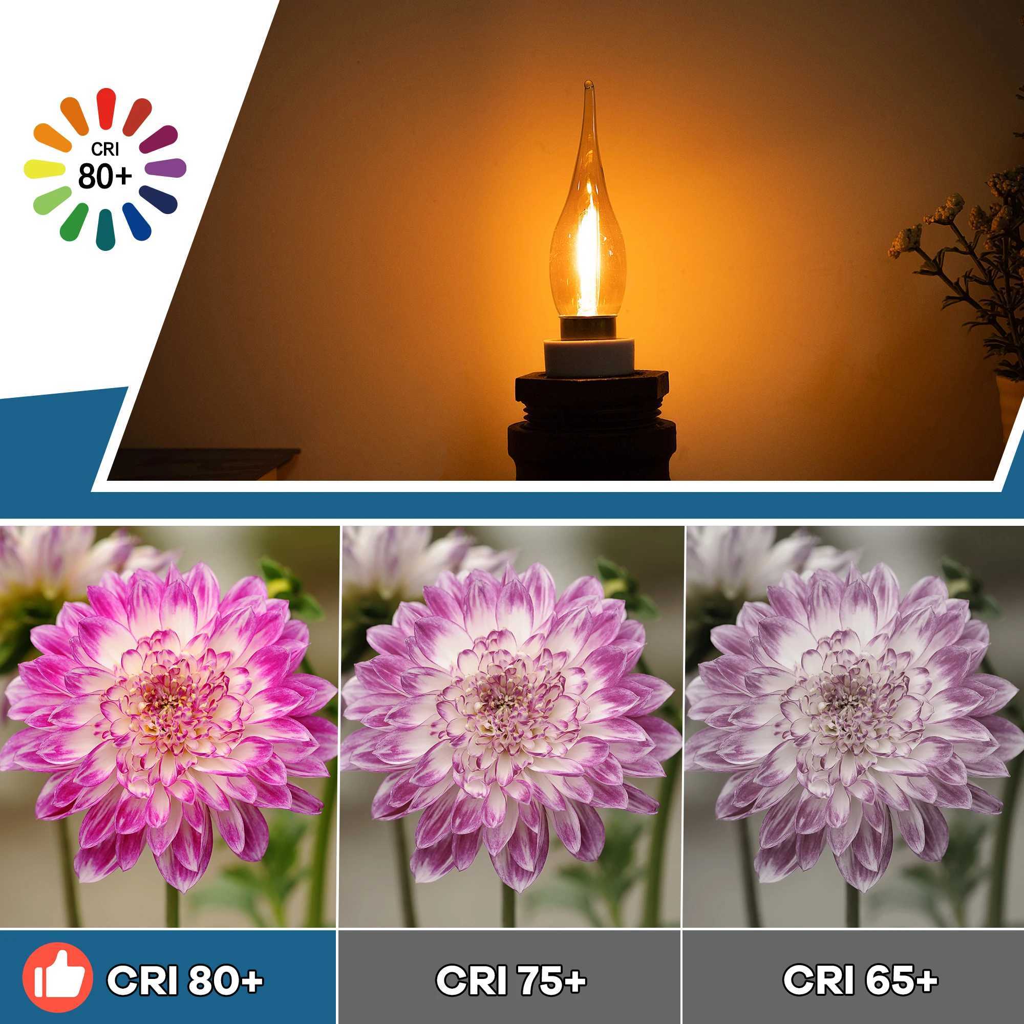 E12 E14 LED Light Bulb Candle Retro Vintage Filament Lamp 05W Candle Lamp C22TG Candelabra Chandelier Salt Lamp Led Night Light C251115