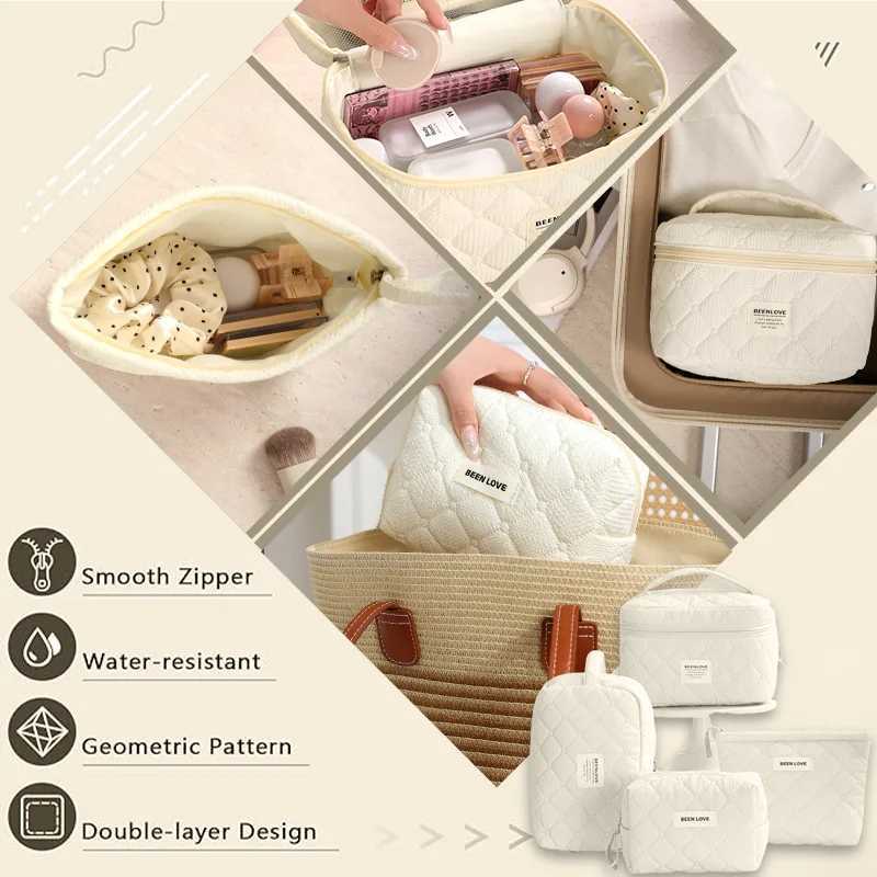 Womens Makeup Bag Quilting Womens Makeup Bag Portable Zipper Cosmetics Travel Organizer Womens HandbagXJ250415