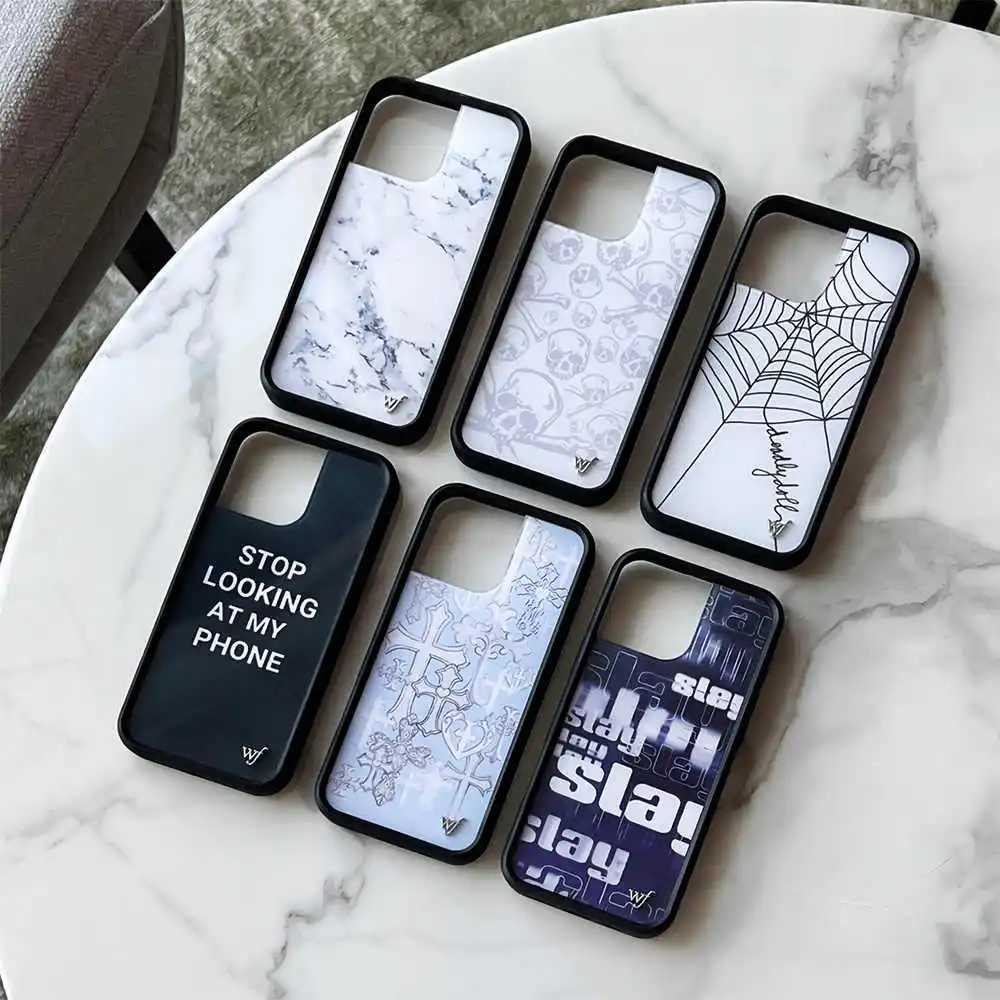 Wildflower 3D marbling Phone Case for iPhone 16 15 14 13 12 Pro Max Plus 16pro 15promax WF Spider web girl Cartoon Cover Retro J251115