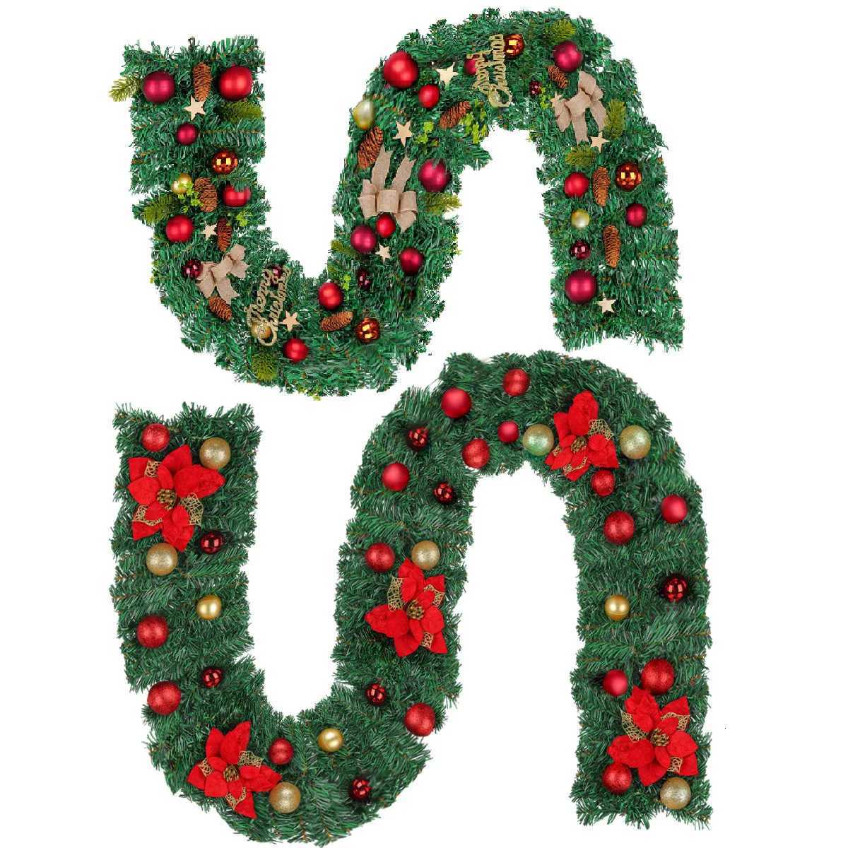 2025 Christmas Wreath Green Artificial Wreath With Cones And Red Berries Artificial Decoration For Indoor And Outdoor GardenM251115