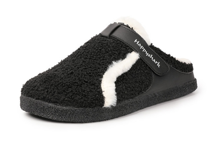 Happyshark 25 Designer Men S And Women's Half Slippers MenS Cotton Slippers Outdoor Women's Plush Cotton Shoes Warm And Anti Slip Indoor Sof