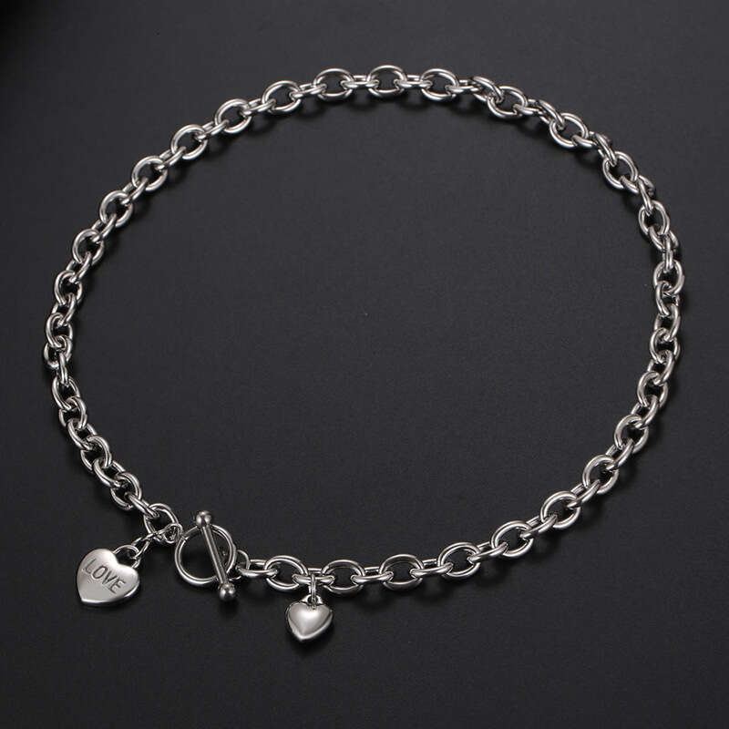 IMI Love OT Buckle Necklace Women Titanium Steel Couple Clavicle Ins Trendy Men Hip Hop Neck Chain Accessories YL244