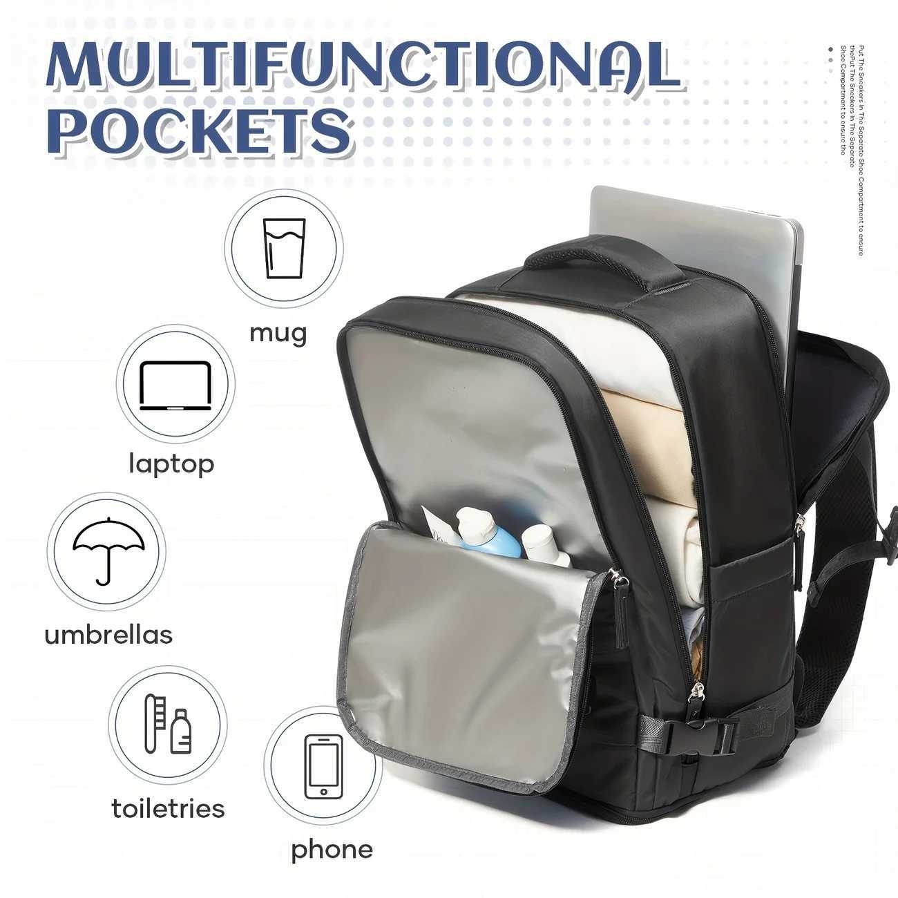 Short Distance Easyjet 45x36x20 Travel Backpack Hand Luggage Anti-theft Notebook Backpack Vacuum Bags for ClothingW251114