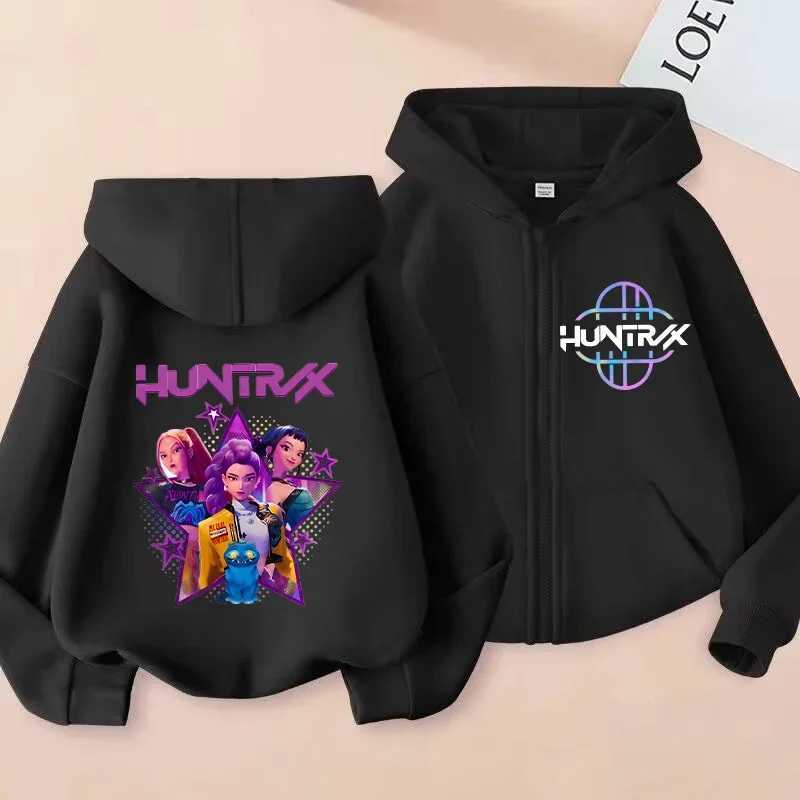 Y2k Zip Up Sweatshirts Kpop Demon Hunters Hoodie Coat Children Clothes Kid Girl Boy Sweatshirt Zipper Hoody Baby Casual Top J251115