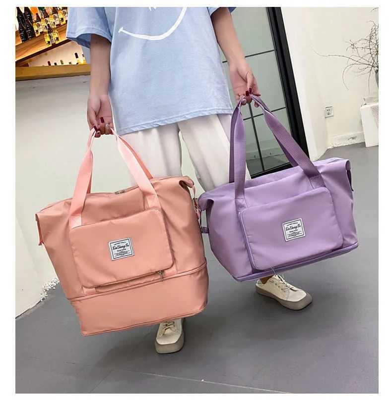 Foldable Travel Bag Female Portable Large Capacity Maternity Storage Short DistanceTravel Duffel Swim Fitness Bag Bolsos GrandesW251115