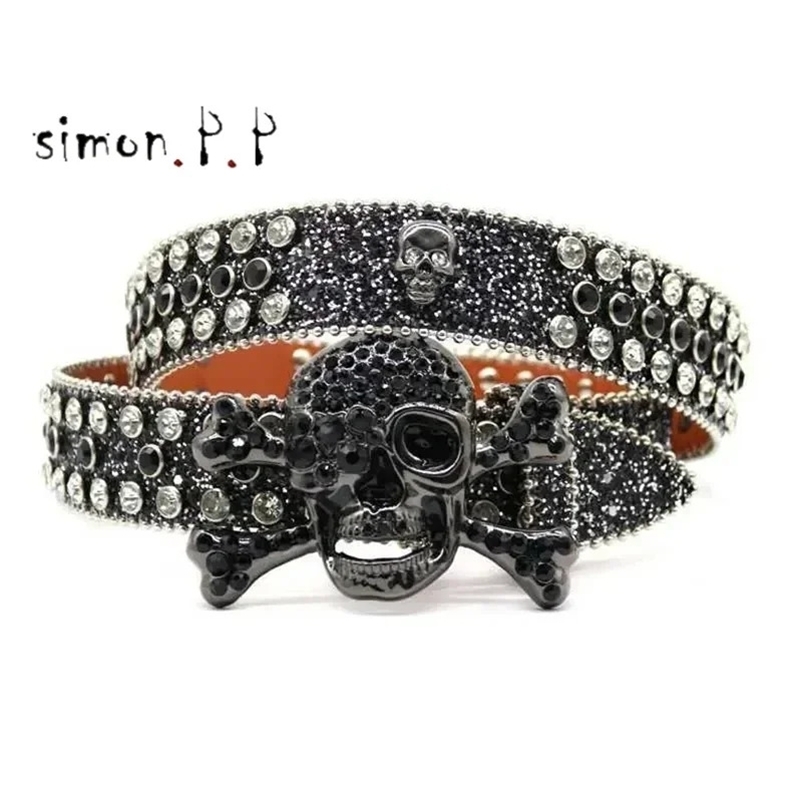 BB simon belt bb Strap Men Women Rhinestones Belt Western Bling Crystal Diamond Studded Belts 251113