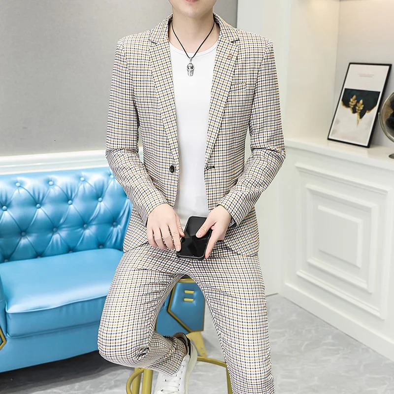 2023 High Quality Fashion Casual SetMens Mens Trend Young and Handsome Korean Edition Ultra Thin Set Two Piece 250414Z