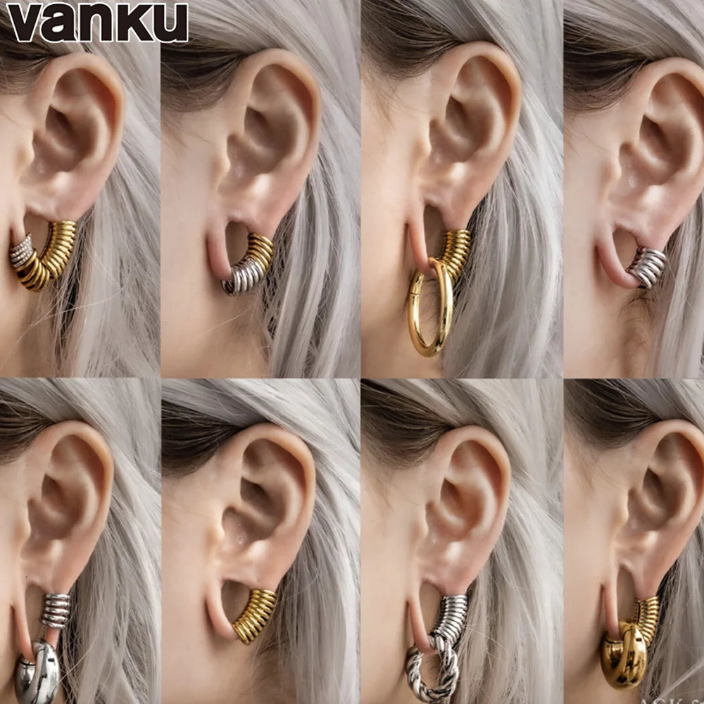 Vanku 1PC Ear Lobe Cuff Ear Gauge Plugs Ear Tunnels Stretcher Lobe Weights Women Clip on Cartilage Body piercing Jewelry 250408