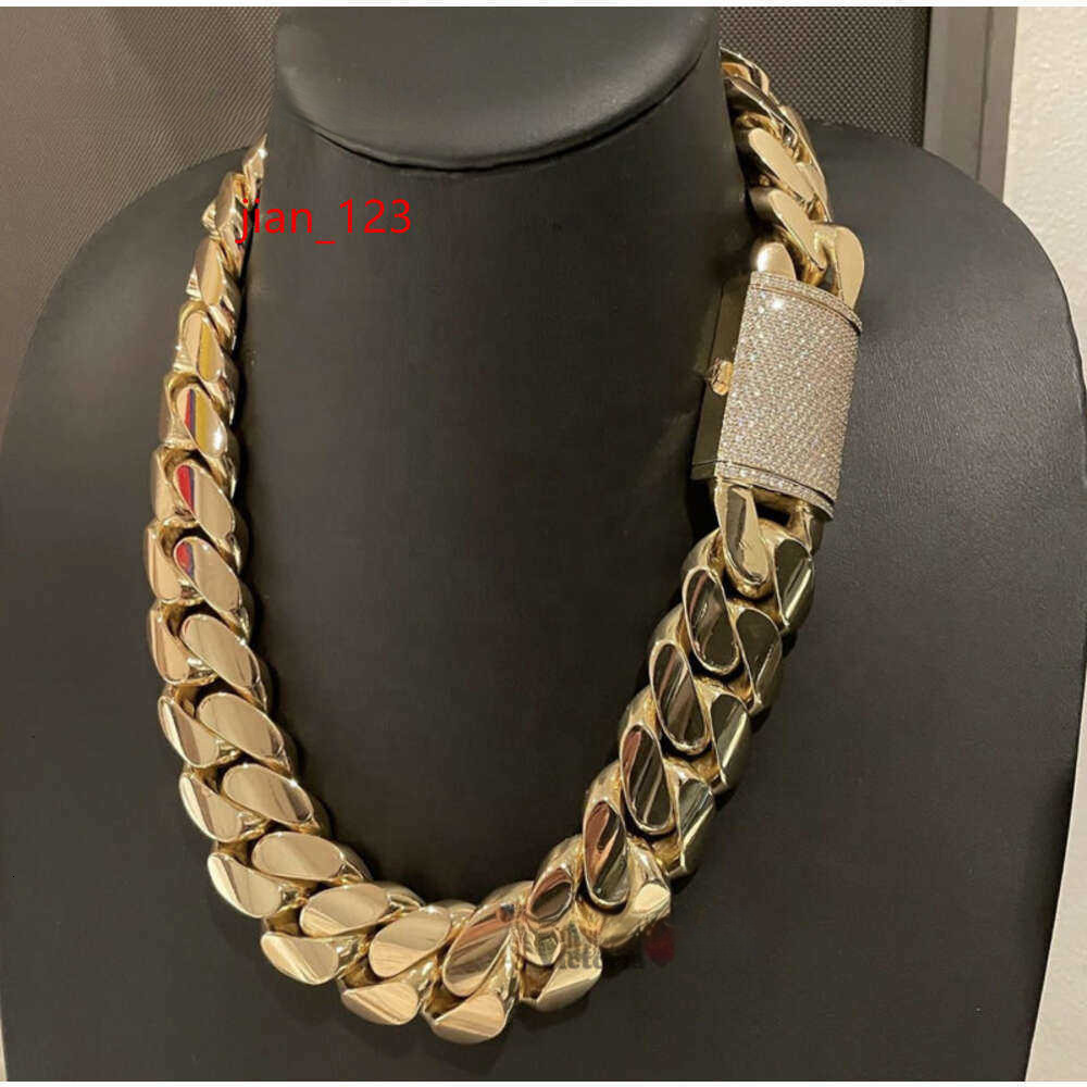 Fine jewelry Pendant Necklaces Choker Custom k Gold 20mm Miami Cuban Chain Necklace