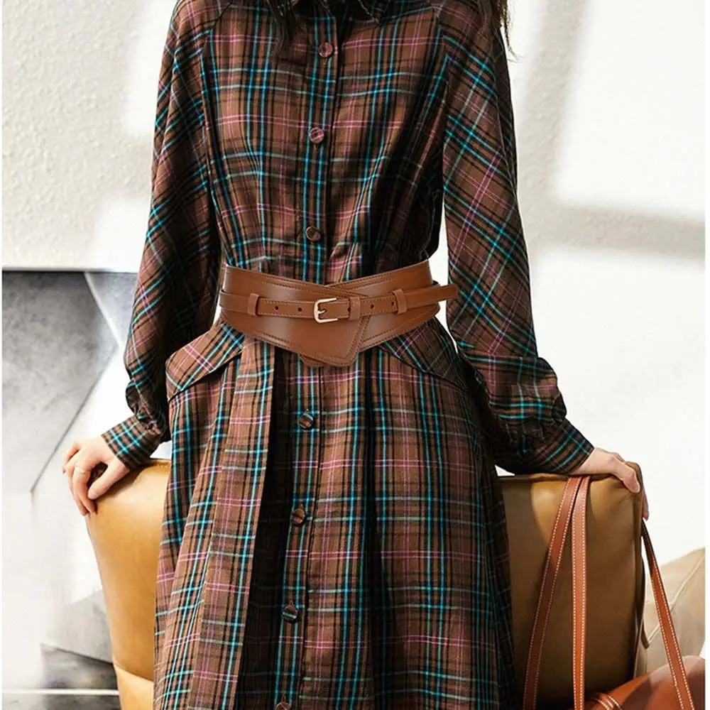 Girls Slimming Sweater Overcoat Belts For Women PU Leather Apparel Accessories Waistband Wide Belts Cummerbunds Waist Belt 251114 - view 4