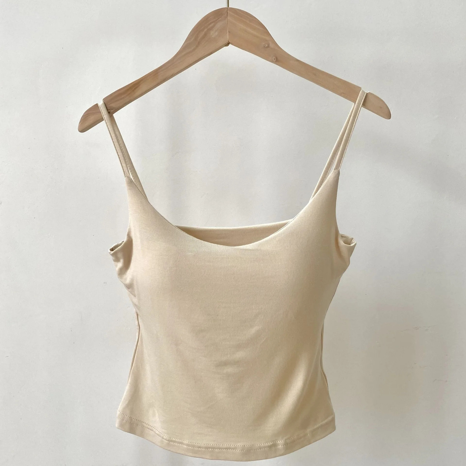 Cotton Comfort Soft With Chef Pad Camisole 2025 Summer Womens Basic Casual Camis Solid Sexy Italian Strap Vest Y2k Tube Top 250407