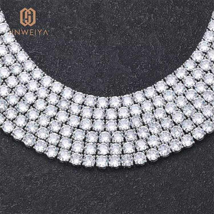 JWY Mens Fashionable Hip Hop Brass Cuban Link Chain Necklace Stylish Gold Plated Jewelry with Zircon Main Stone