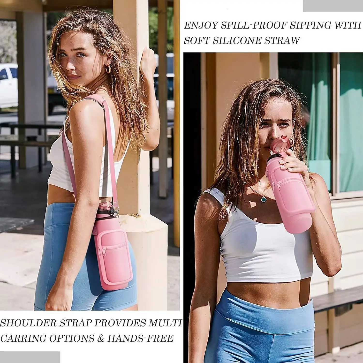 1L Water Bottle Sleeve Bag Mobile Phone Pouch 32Oz Thermos Diving Cup Holder Protective Cover Water Cup Bag Kettle Pocket StrapW251114