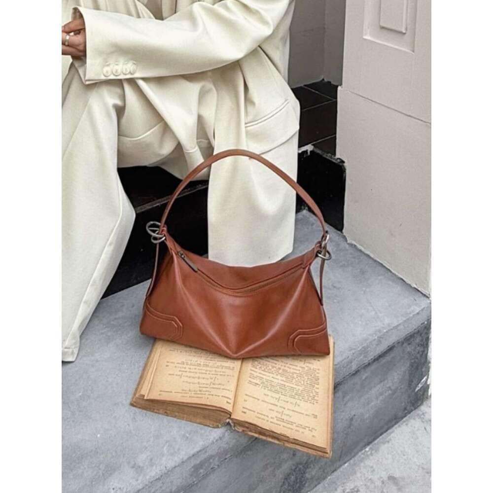 Mm Women's Bags Spring/Summer New Top Single Armrest Order Genuine Leather Cross Shoulder Female Niche Design High End Sensation Bag